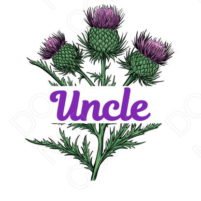 UV-DTF Transfer - Family Thistle Design