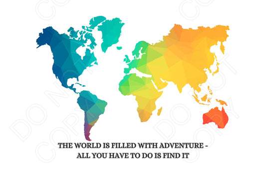 DTF Transfer - World is Filled with Adventure
