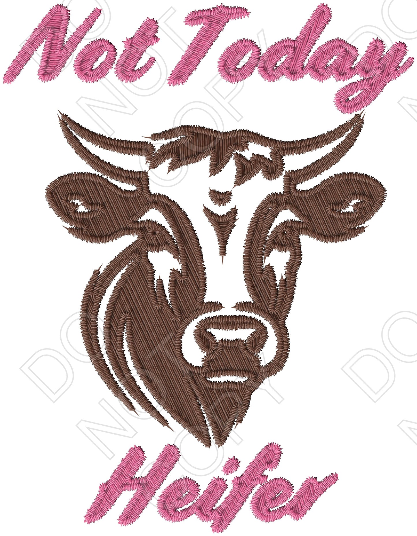 UV-DTF Transfer Suitable for 16oz Cold Cups - Embroidery Not Today Heifer