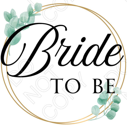 UV-DTF Transfer - 10cm Champagne Flute Wedding Titles (Style 2)