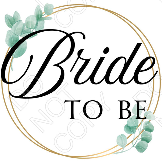 UV-DTF Transfer - 10cm Champagne Flute Wedding Titles (Style 2)
