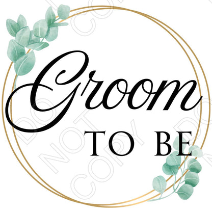 UV-DTF Transfer - 10cm Champagne Flute Wedding Titles (Style 2)