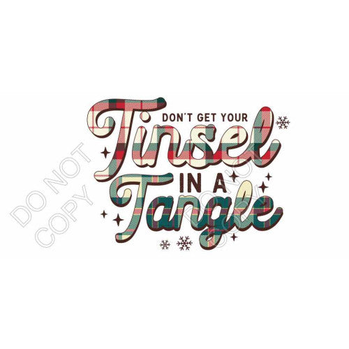 DTF Transfer - Tinsel in a Tangle Tartan