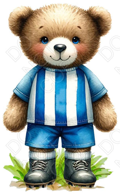 UV-DTF Transfer - 4cm Football Bears (34 versions with and without ball)