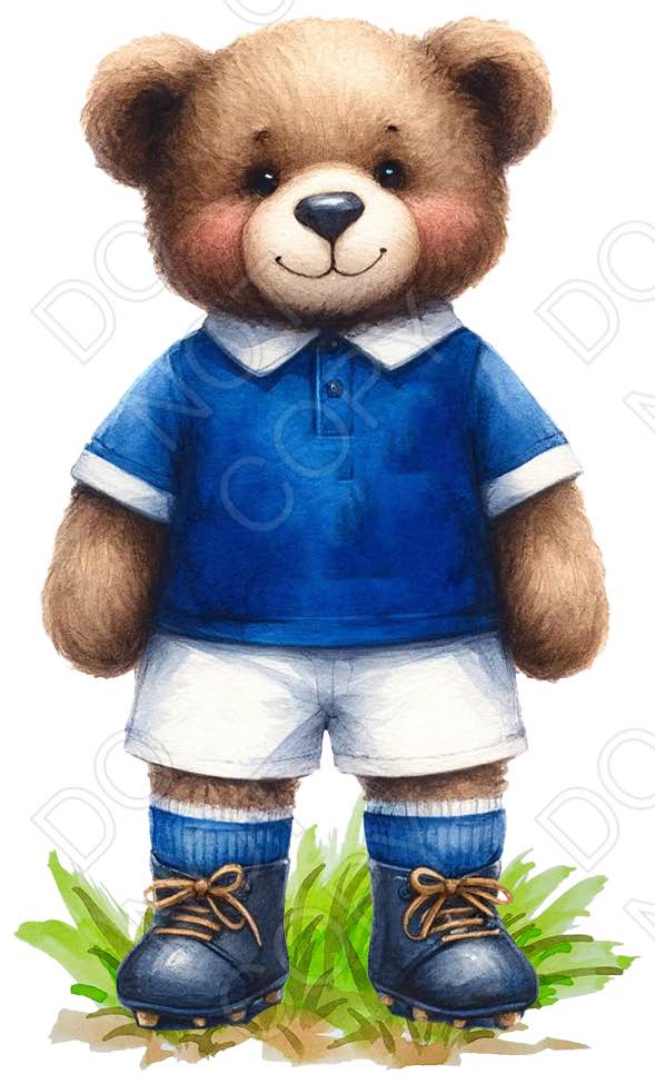 UV-DTF Transfer - 4cm Football Bears (34 versions with and without ball)