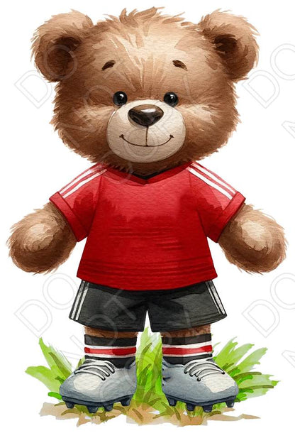 UV-DTF Transfer - 4cm Football Bears (34 versions with and without ball)