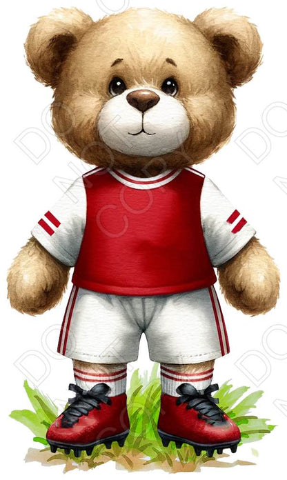 UV-DTF Transfer - 4cm Football Bears (34 versions with and without ball)