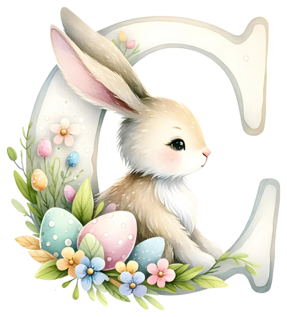 DTF Transfer - Bunny Alphabet Letters