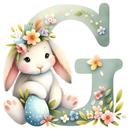 DTF Transfer - Bunny Alphabet Letters