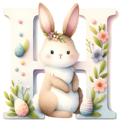 DTF Transfer - Bunny Alphabet Letters