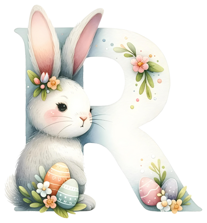 DTF Transfer - Bunny Alphabet Letters