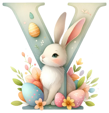 DTF Transfer - Bunny Alphabet Letters