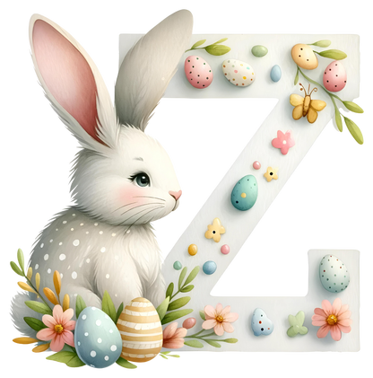 DTF Transfer - Bunny Alphabet Letters