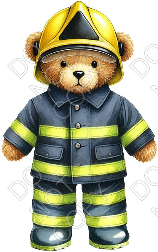 UV-DTF Transfer - Fireman Bear