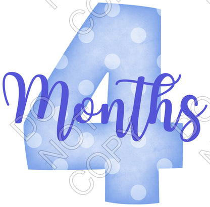 UV-DTF Transfer - 12pk Milestone Set Transfers - Blue Spots