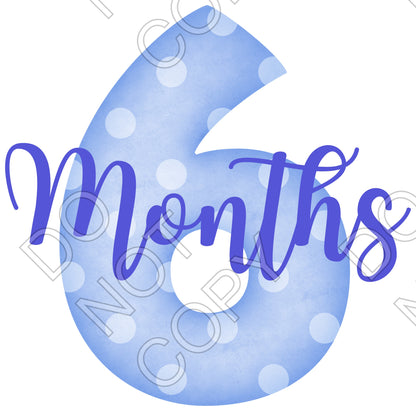 UV-DTF Transfer - 12pk Milestone Set Transfers - Blue Spots