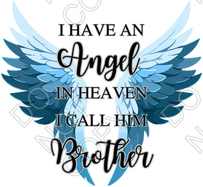 UV-DTF Transfer - Angel Memorial Wings (Male Options)