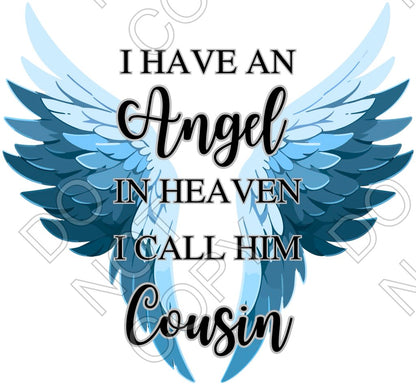 UV-DTF Transfer - Angel Memorial Wings (Male Options)