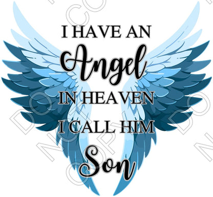 UV-DTF Transfer - Angel Memorial Wings (Male Options)