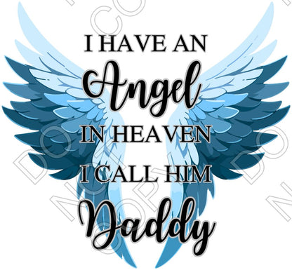 UV-DTF Transfer - Angel Memorial Wings (Male Options)