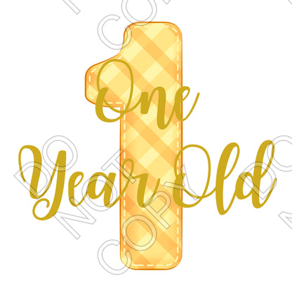 UV-DTF Transfer - 12pk Milestone Set Transfers - Yellow Check