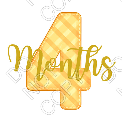 UV-DTF Transfer - 12pk Milestone Set Transfers - Yellow Check