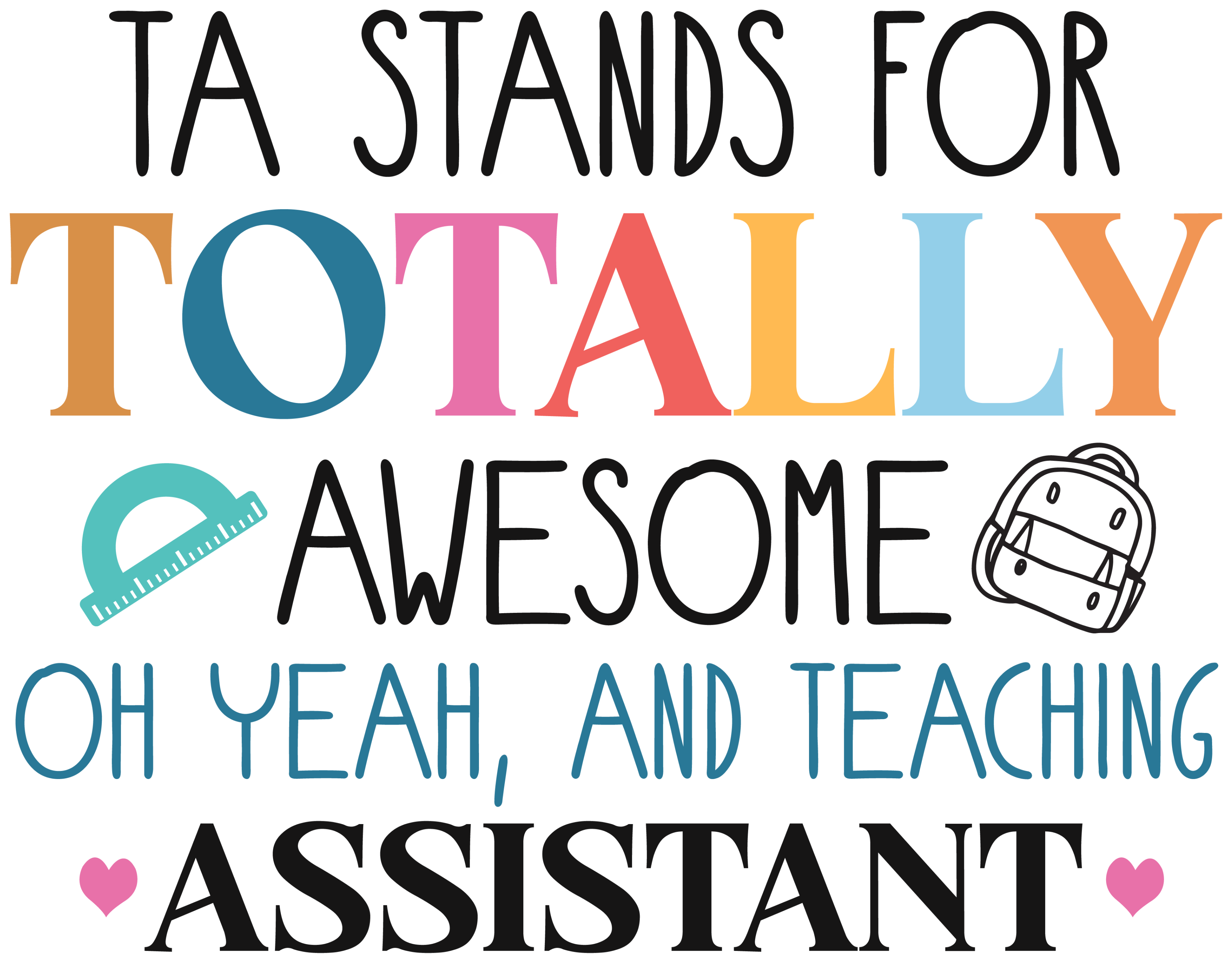 Happy Ta UV-DTF Transfer - TA Stands for Totally Awesome – Smart Crafts Designs