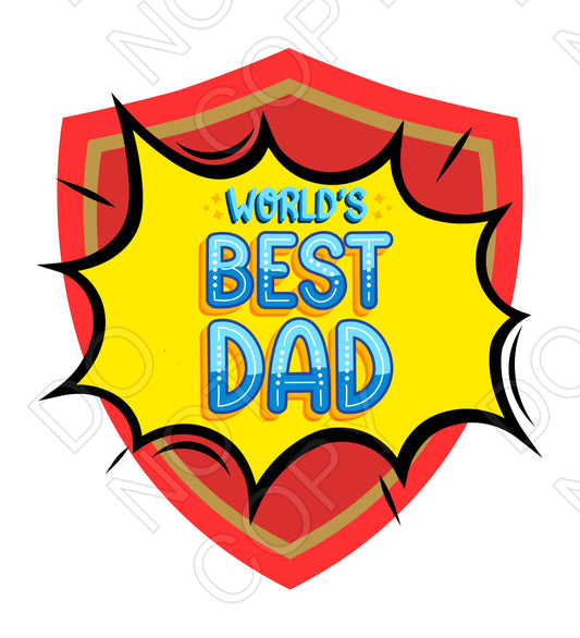 UV-DTF Transfer - Worlds Best Dad