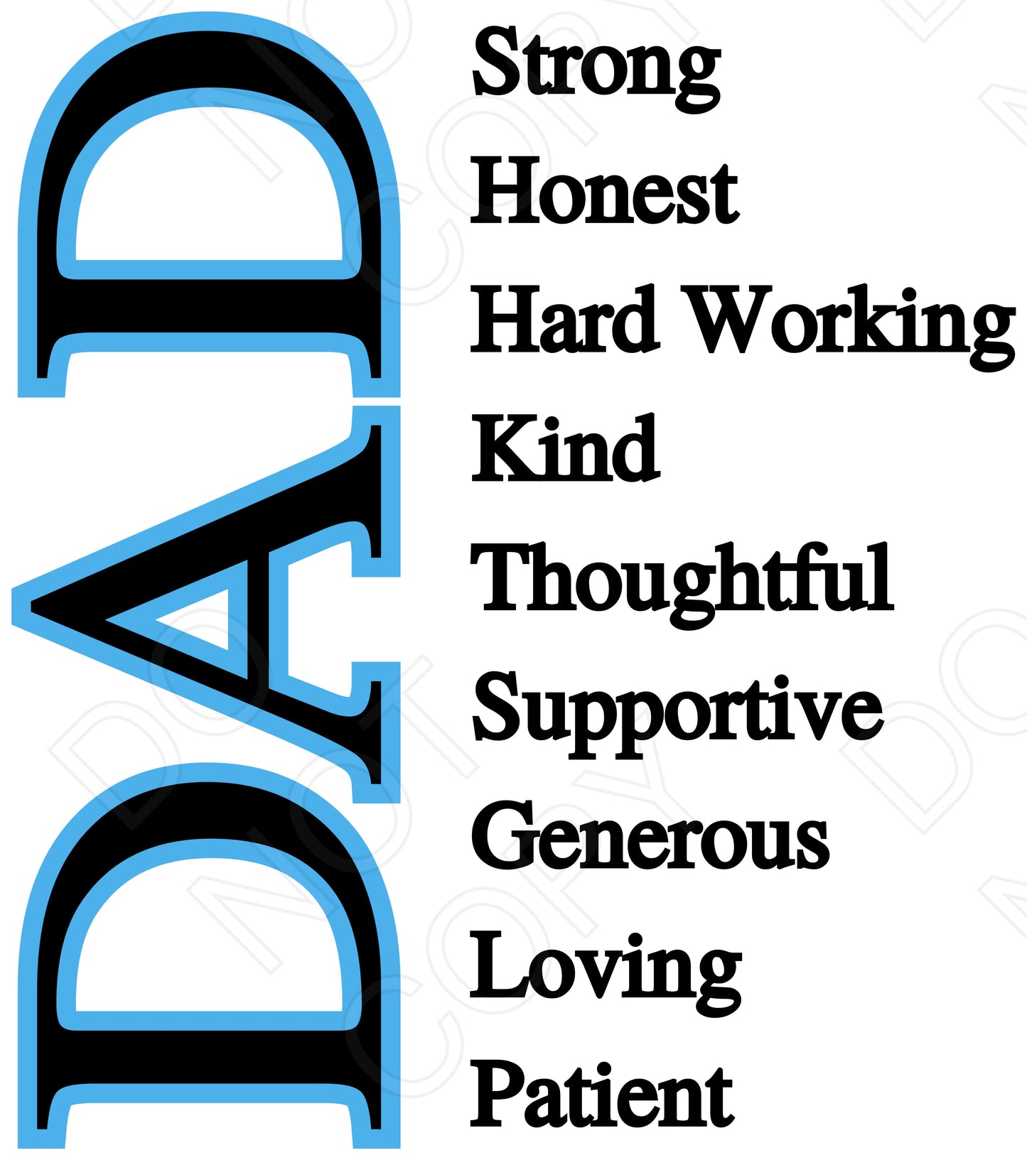 UV-DTF Transfer -  Dad & Daddy Definition