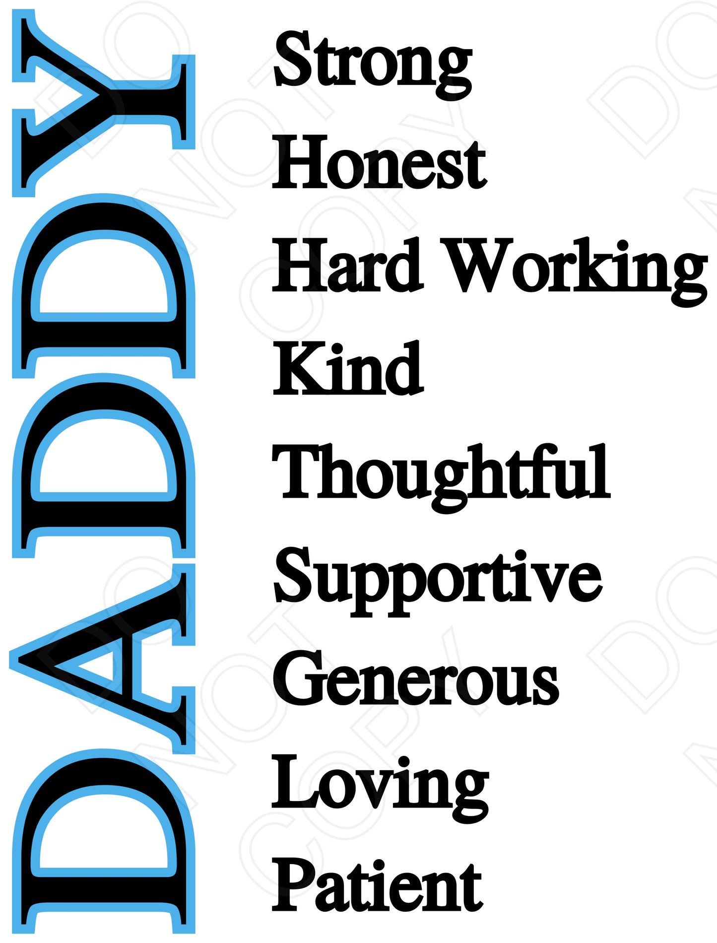 UV-DTF Transfer -  Dad & Daddy Definition