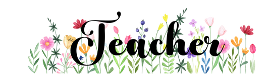UV-DTF Transfer for  Bookmarks - "Teacher" flower background