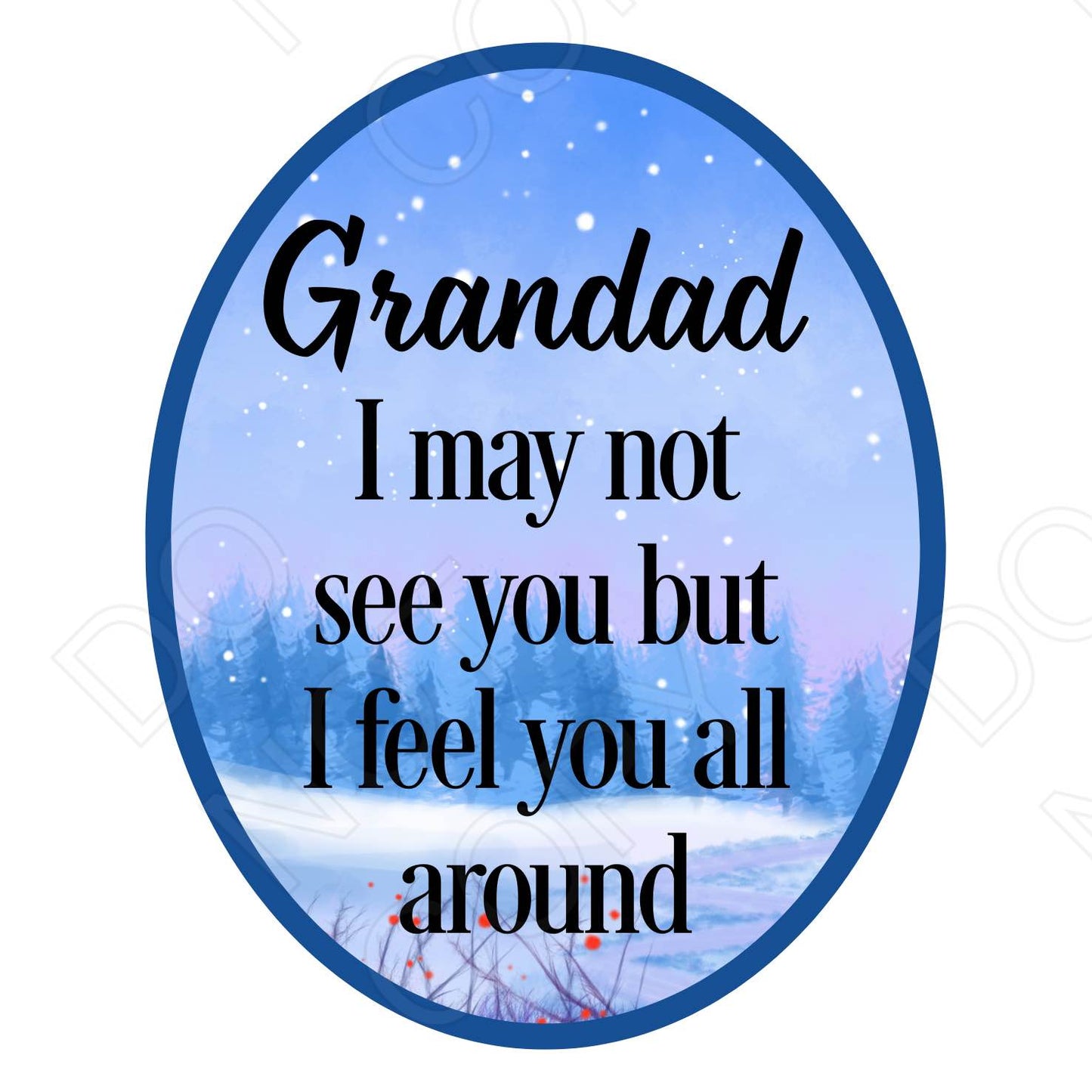 UV-DTF Transfer - I May Not See You But I Feel You All Around-Solar light 4cm