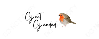 UV-DTF Transfer - Family Name Robin Design for Woodform and Smart Crafts Feathers