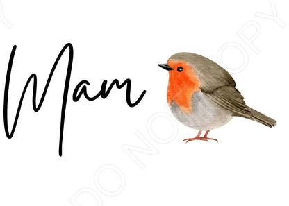 UV-DTF Transfer - Family Name Robin Design for Woodform and Smart Crafts Feathers