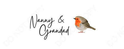 UV-DTF Transfer - Family Name Robin Design for Woodform and Smart Crafts Feathers