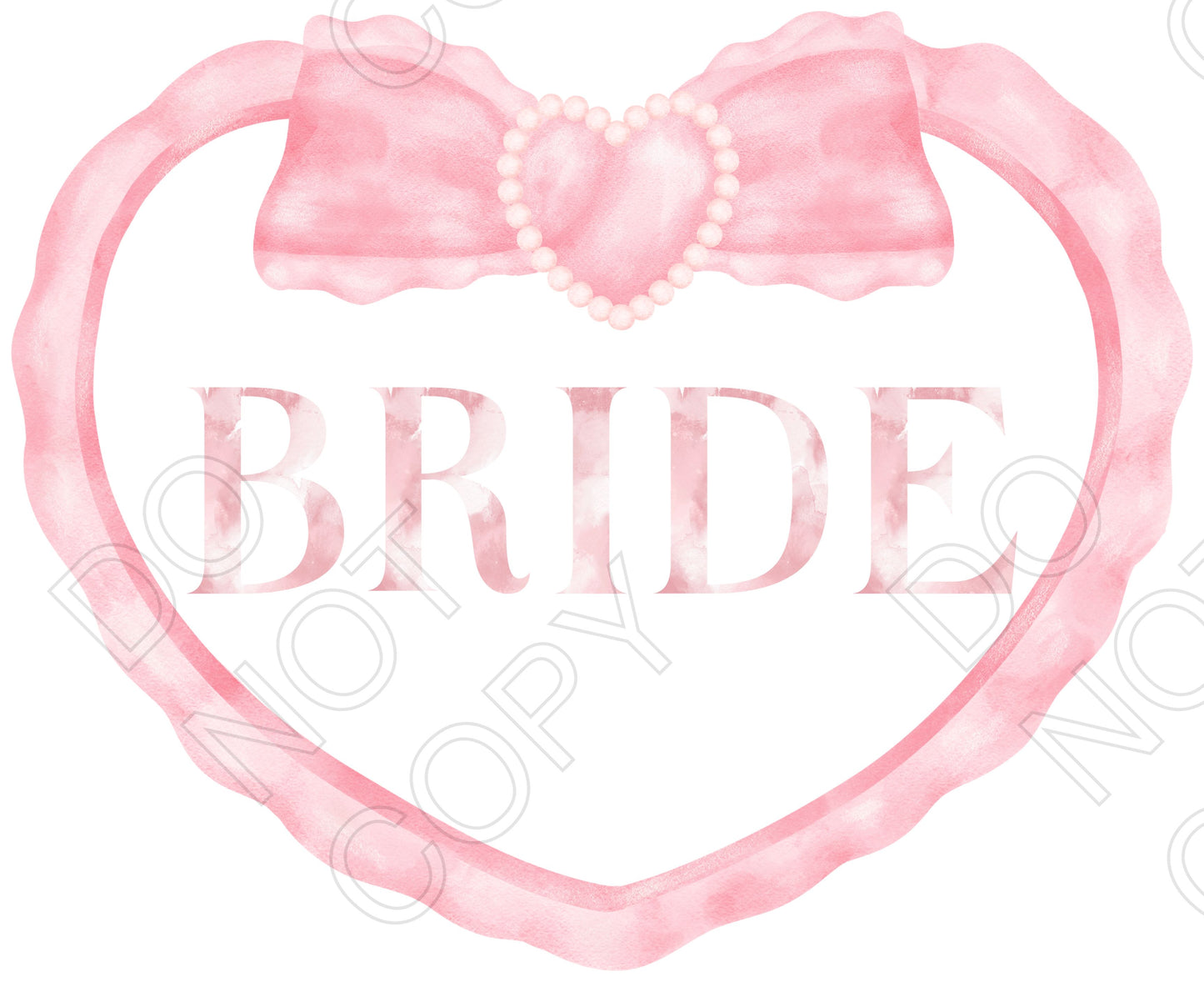 UV-DTF Transfer - Pastel Heart Bride