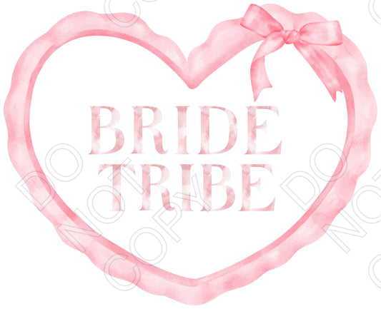 UV-DTF Transfer - Pastel Heart Bride Tribe