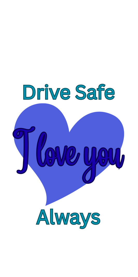 UV-DTF Transfer - Motel keyring sized UVDTF - Drive safe I love you always