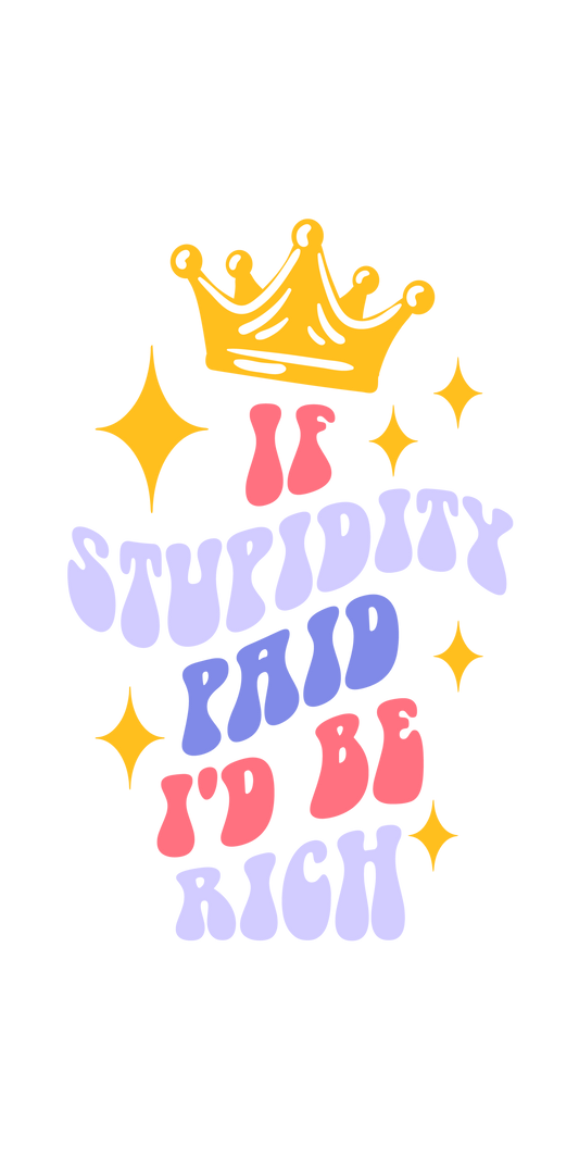 UV-DTF Transfer - Motel keyring sized UVDTF - If stupidity paid