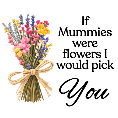 UVDTF Transfer - Beautiful mothers day bunch of wildflowers with choice of names