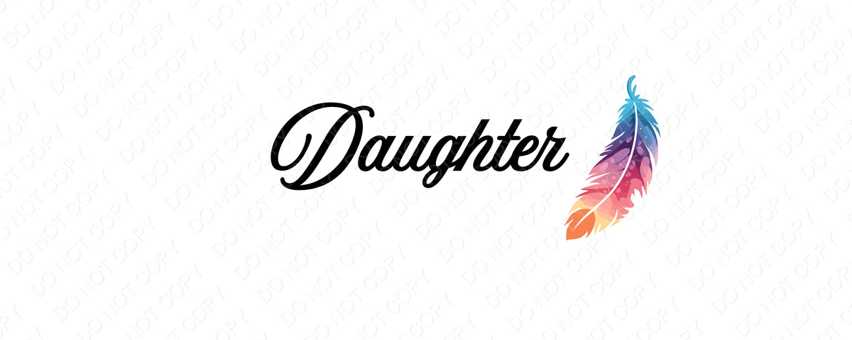 UV-DTF Transfer - Colourful Name/Feather Design for Woodform and Smart Crafts Feathers