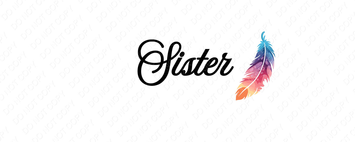 UV-DTF Transfer - Colourful Name/Feather Design for Woodform and Smart Crafts Feathers