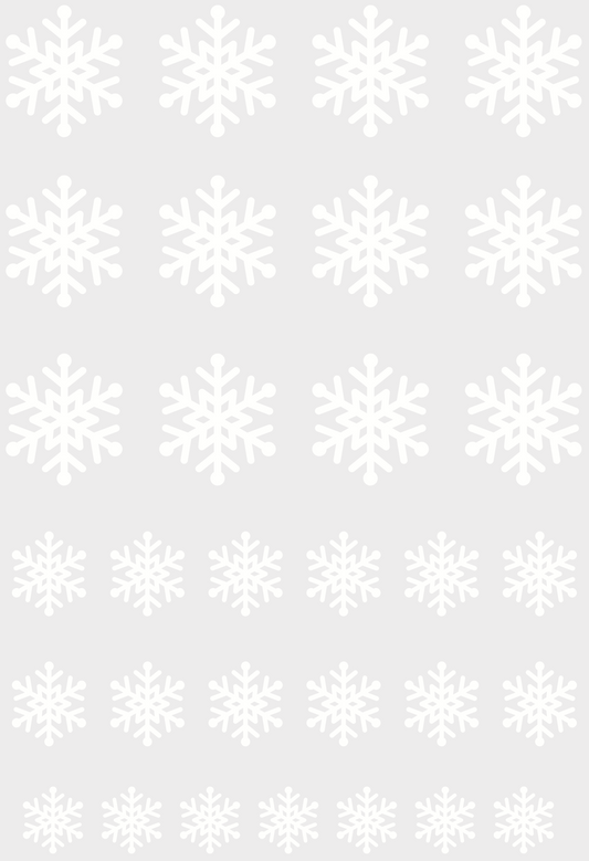 UV-DTF Transfer - Christmas Mix & Match Sheets White Snowflakes