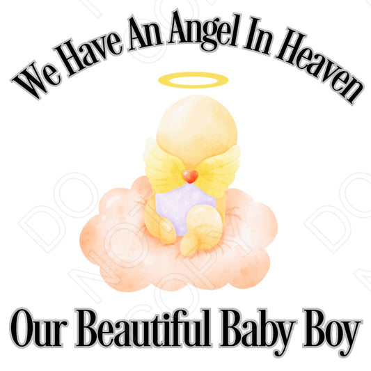 UV-DTF Transfer for Solar Garden Light - Beautiful Baby with Wings (Plural) with Colour Options