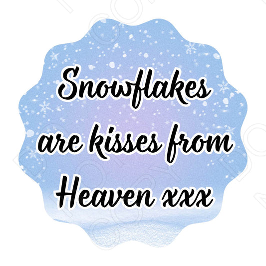 UV-DTF Transfer - Snowflakes are Kisses from Heaven 4cm Solar light sized