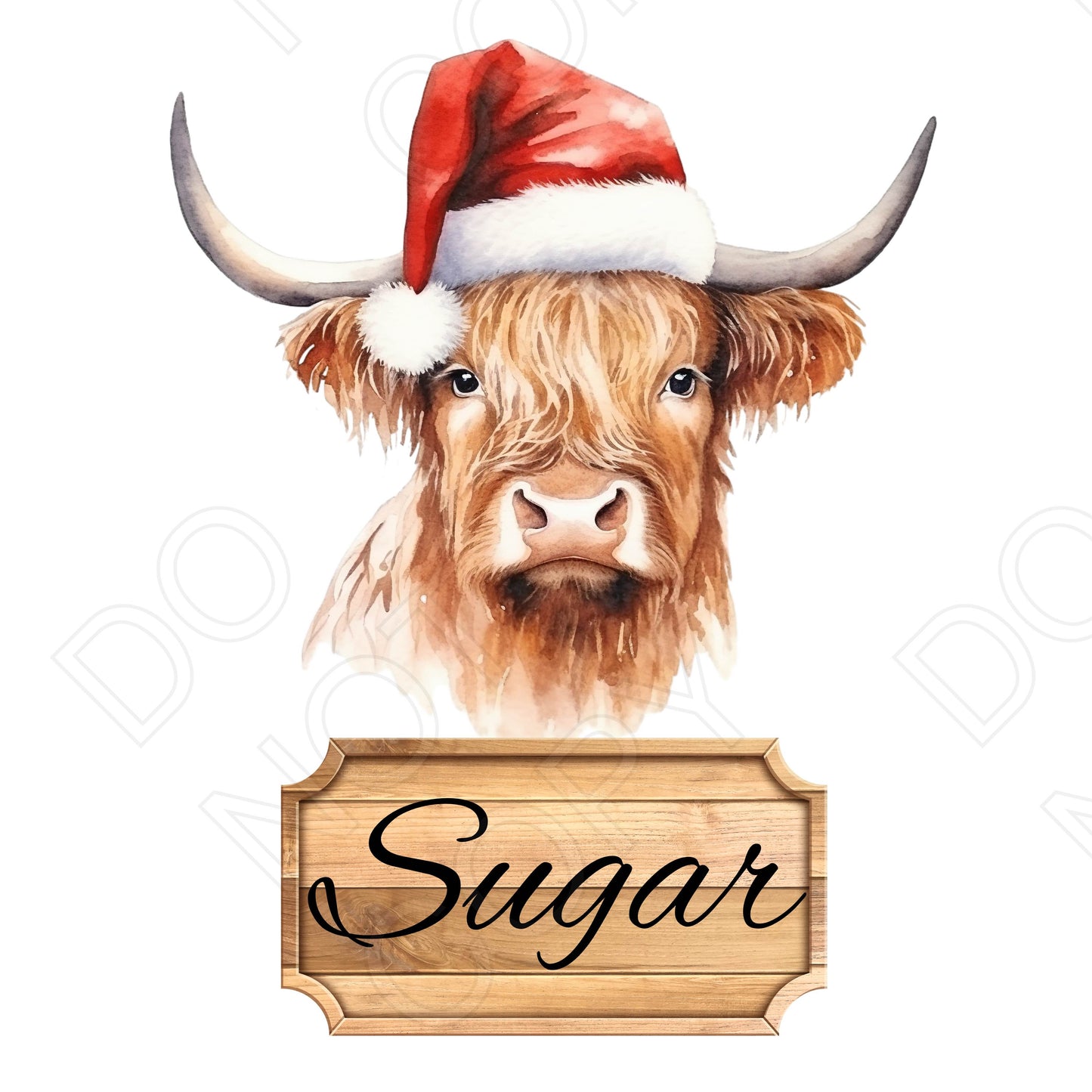 UV-DTF Transfer - Christmas Cow Drink Labels