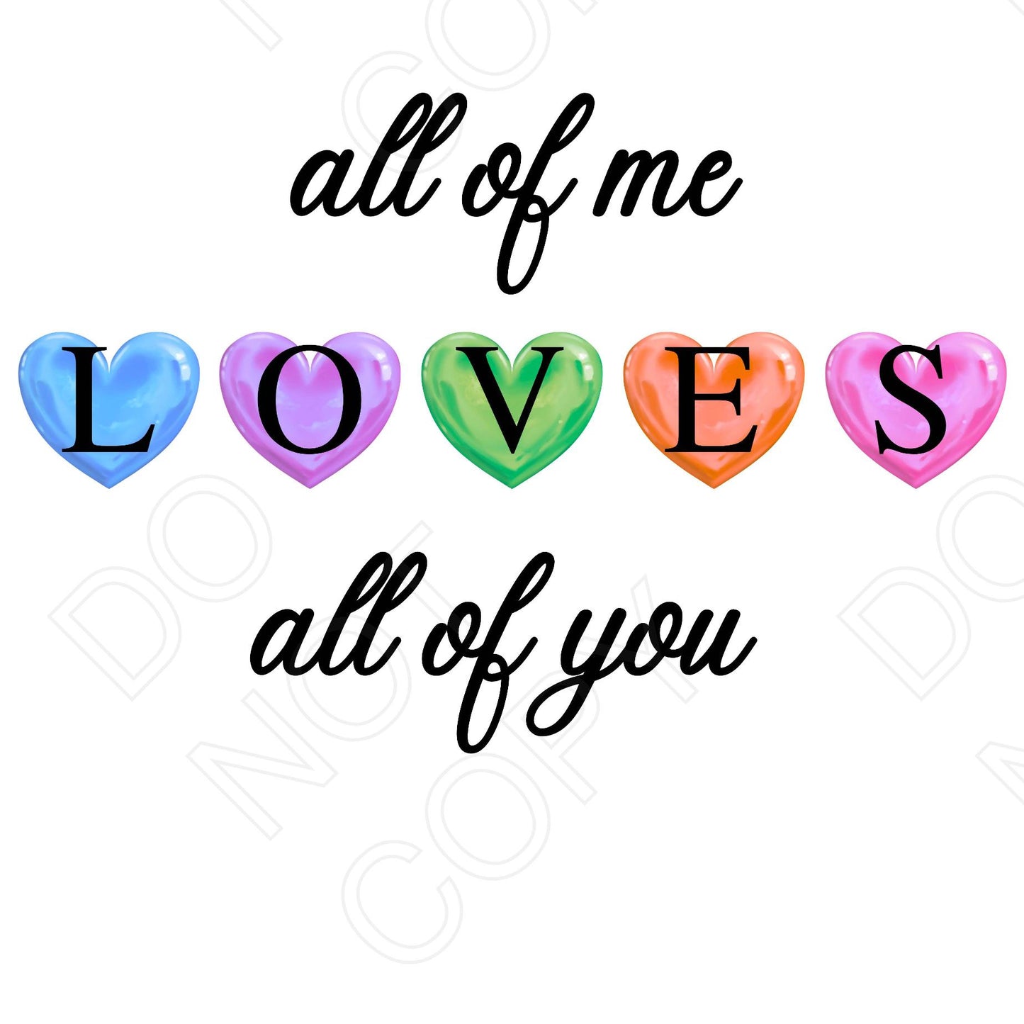 UVDTF Transfer - All of Me Loves All of You