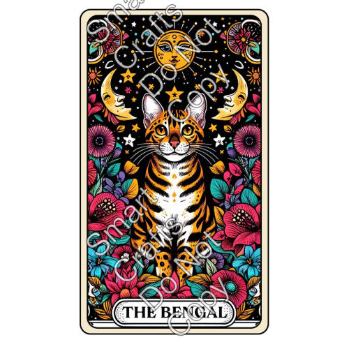 UV-DTF Transfer - Cat Tarot Cards - Two Sizes Available