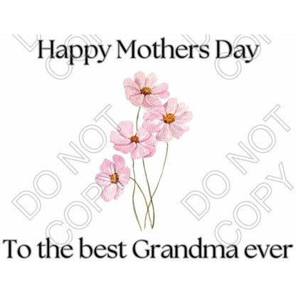UV-DTF Transfer for Vase/Straight Cup - Mothers Day Best Ever