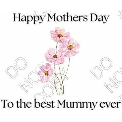 UV-DTF Transfer for Vase/Straight Cup - Mothers Day Best Ever